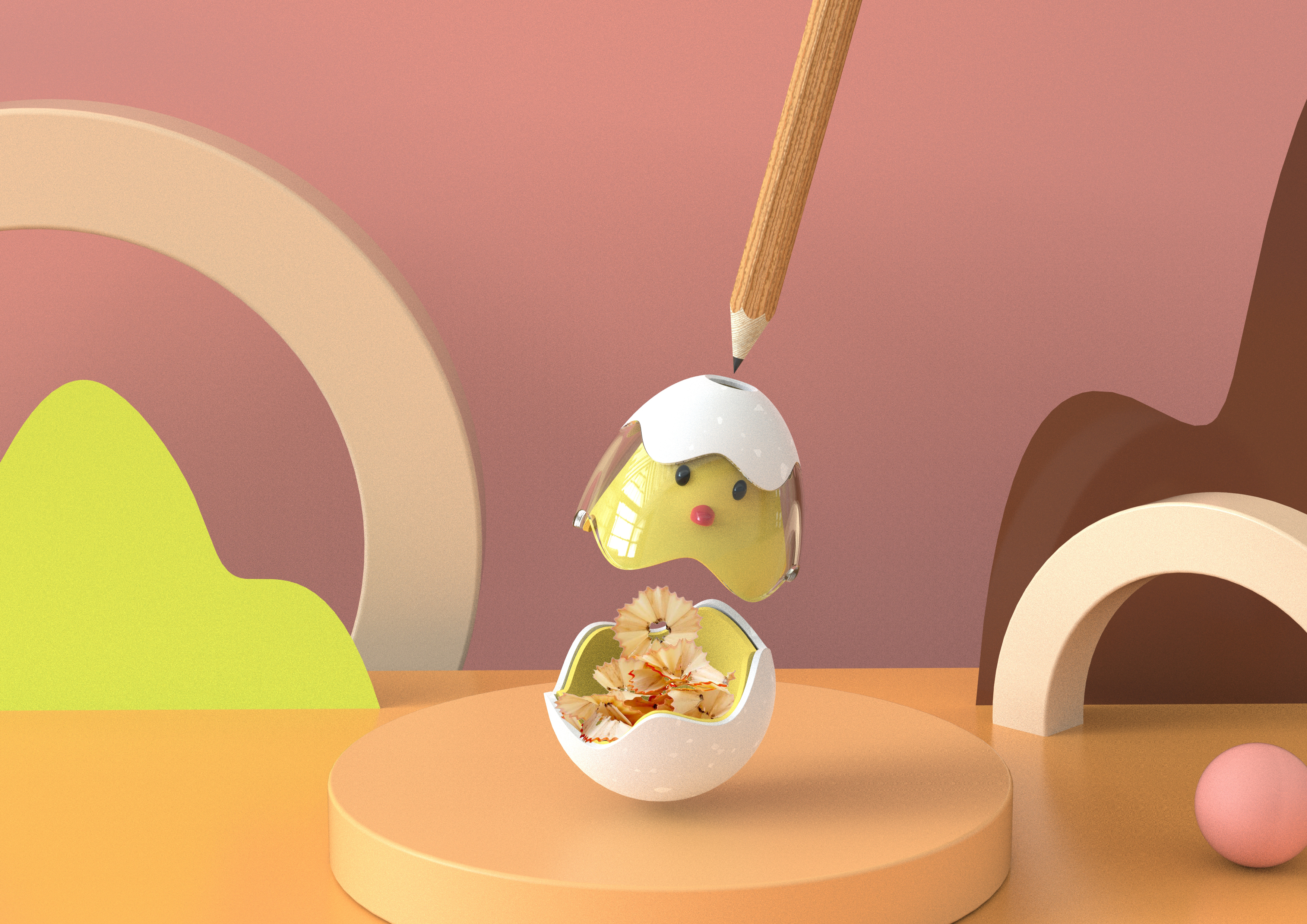 originality，Pencil sharpener，pencil sharpener，Tumbler，study，Stationery，chicken，