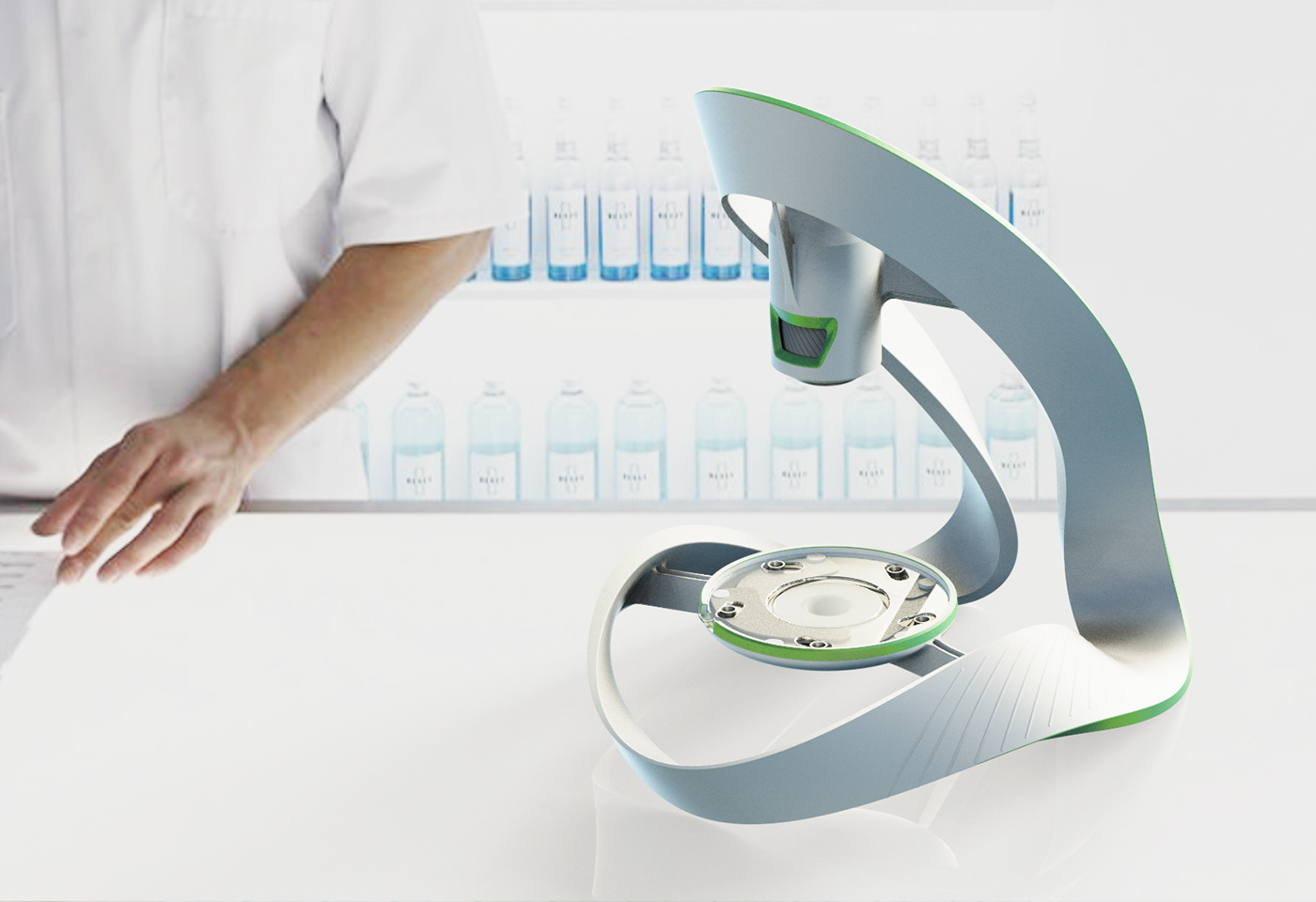 product design，Microscope，Appearance design，exquisite，