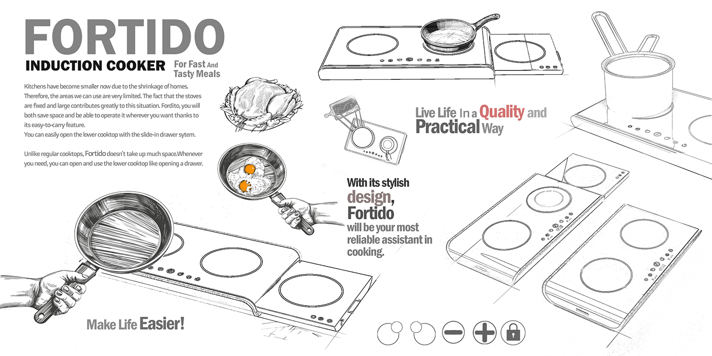 Electromagnetic furnace，kitchen，kitchenware，cooking bench，product design，