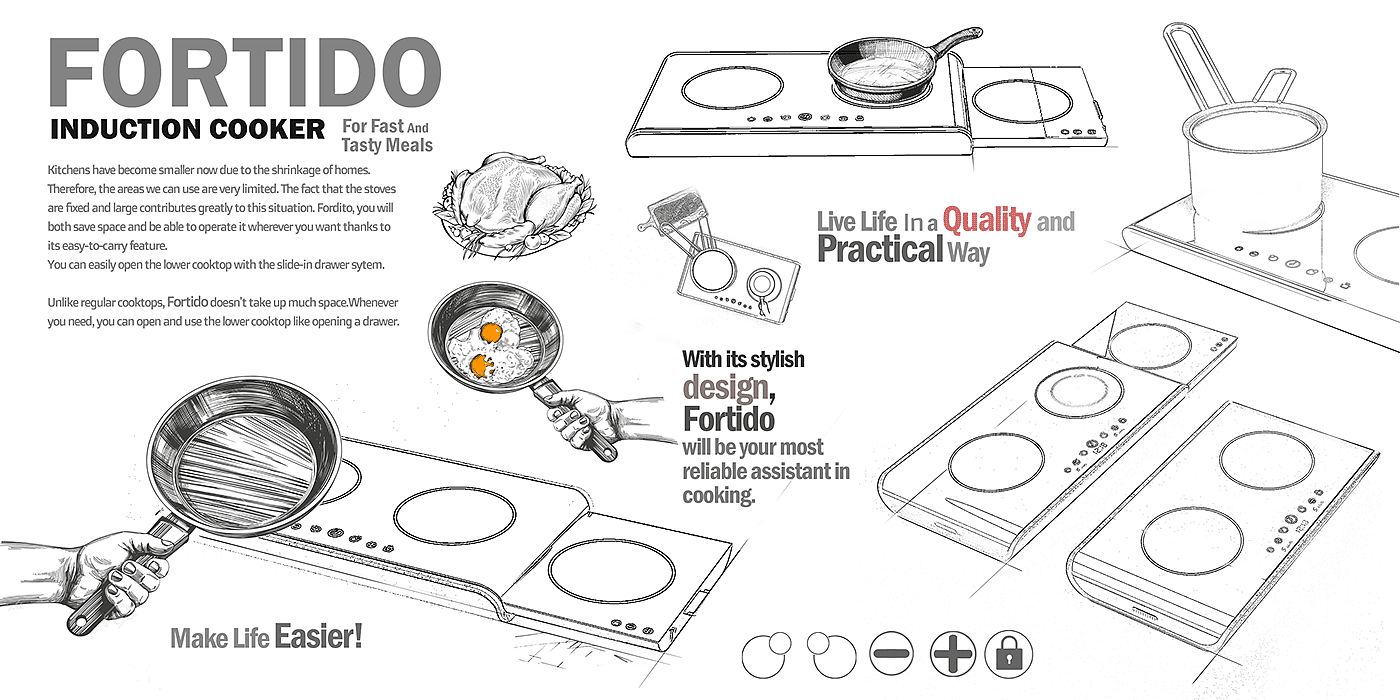 Electromagnetic furnace，kitchen，kitchenware，cooking bench，product design，
