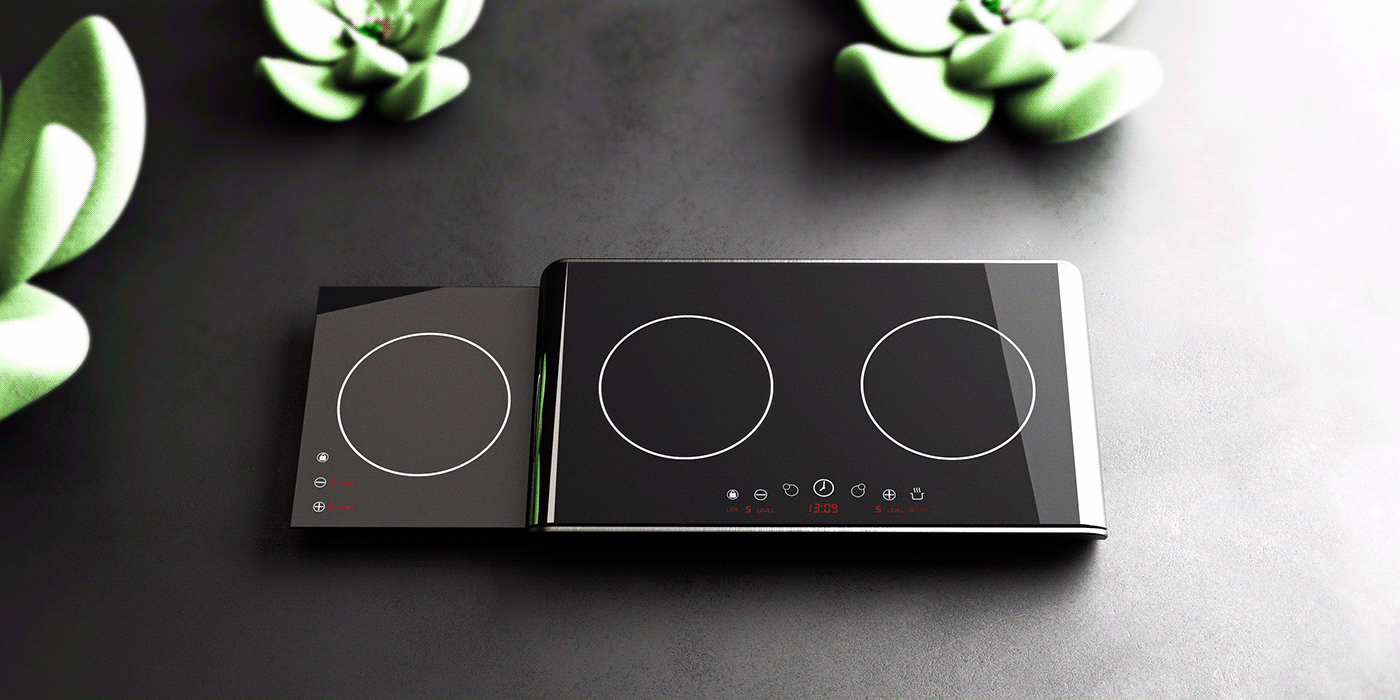 Electromagnetic furnace，kitchen，kitchenware，cooking bench，product design，