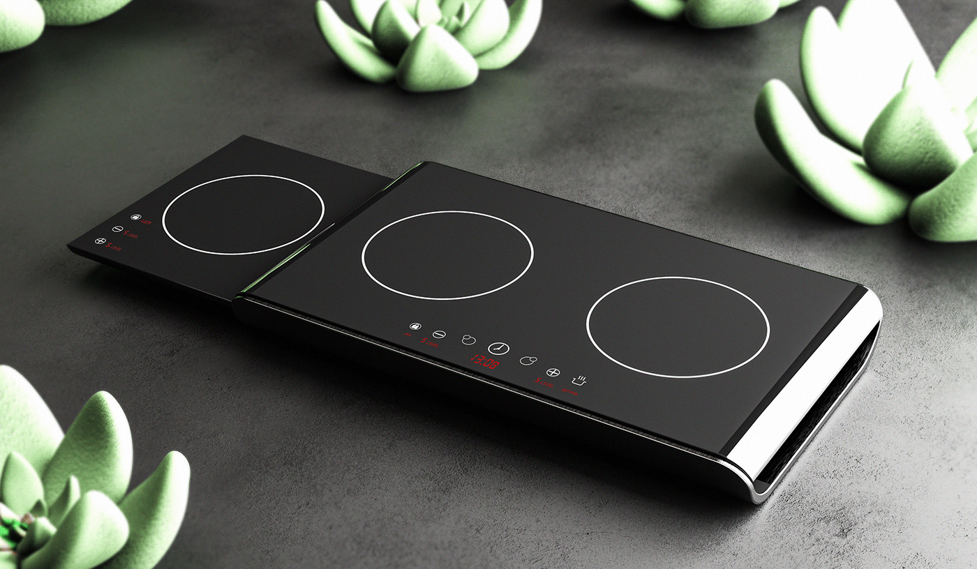 Electromagnetic furnace，kitchen，kitchenware，cooking bench，product design，