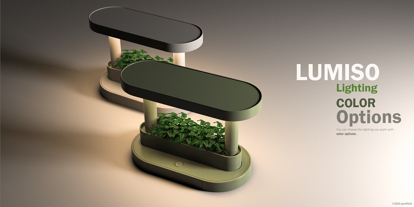 Desk lamp，Green plant，product design，Appearance design，