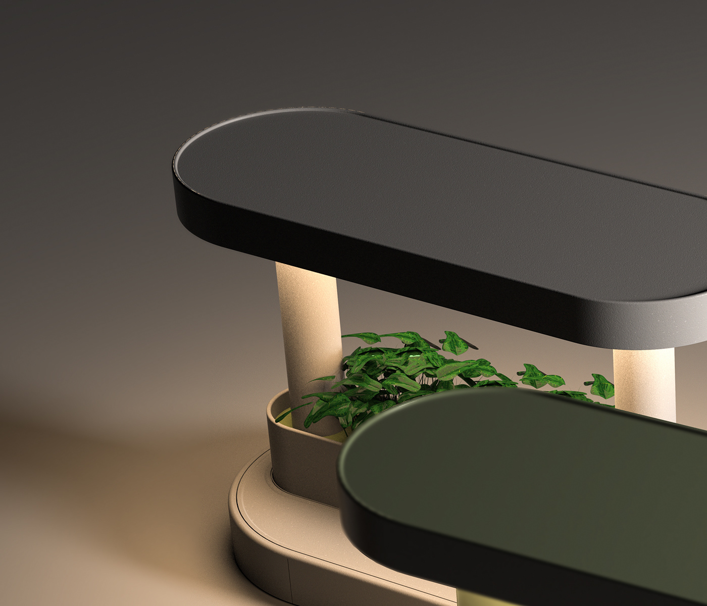 Desk lamp，Green plant，product design，Appearance design，