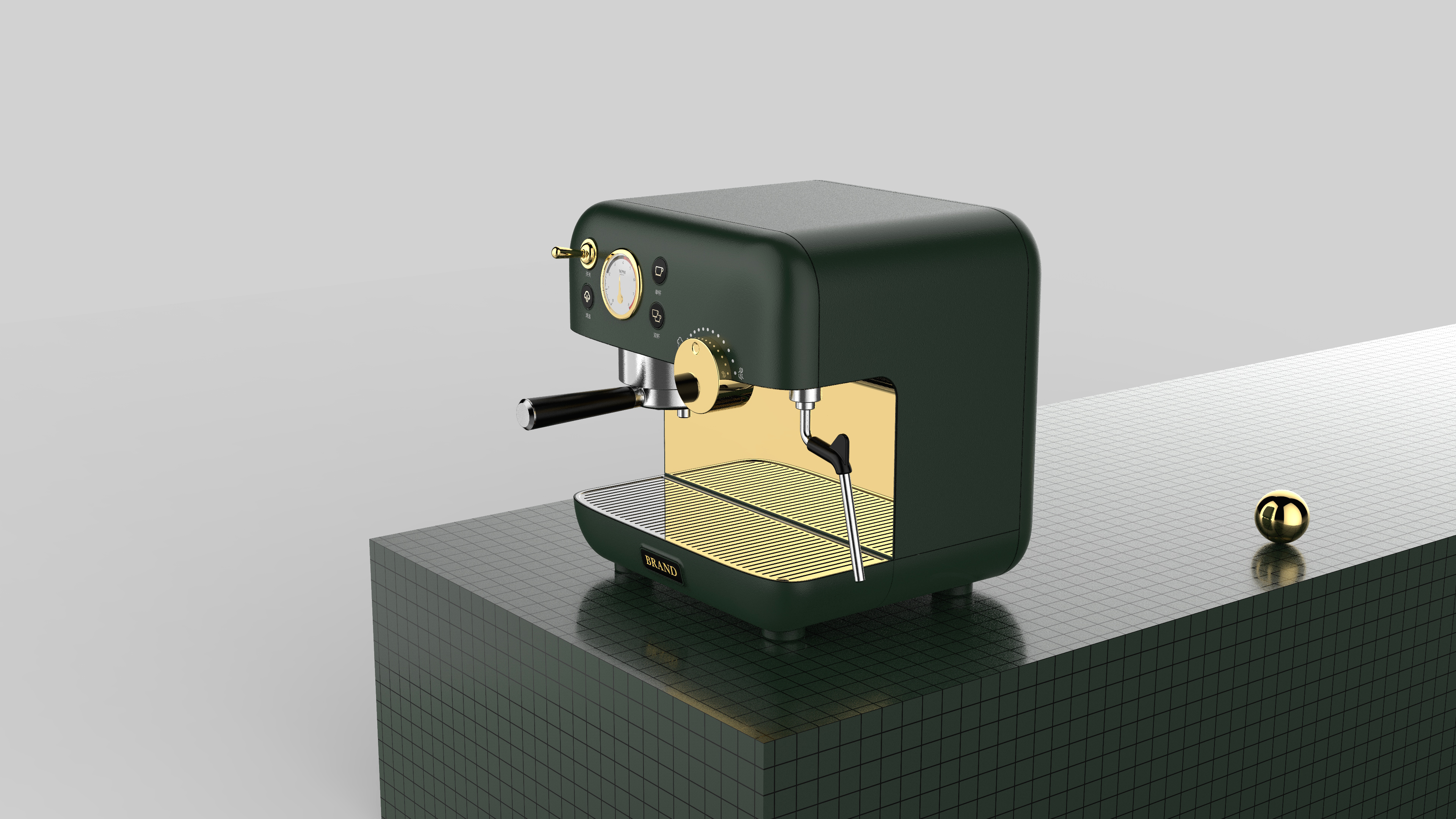 household electrical appliances，industrial design，Coffee machine，Simplicity，Appearance design，