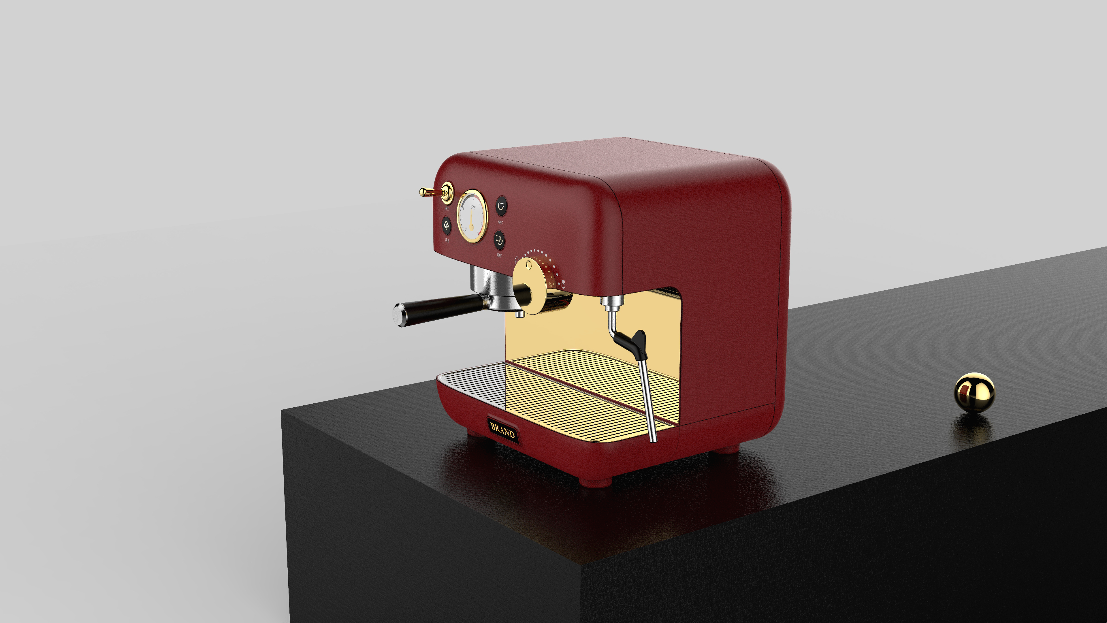 household electrical appliances，industrial design，Coffee machine，Simplicity，Appearance design，