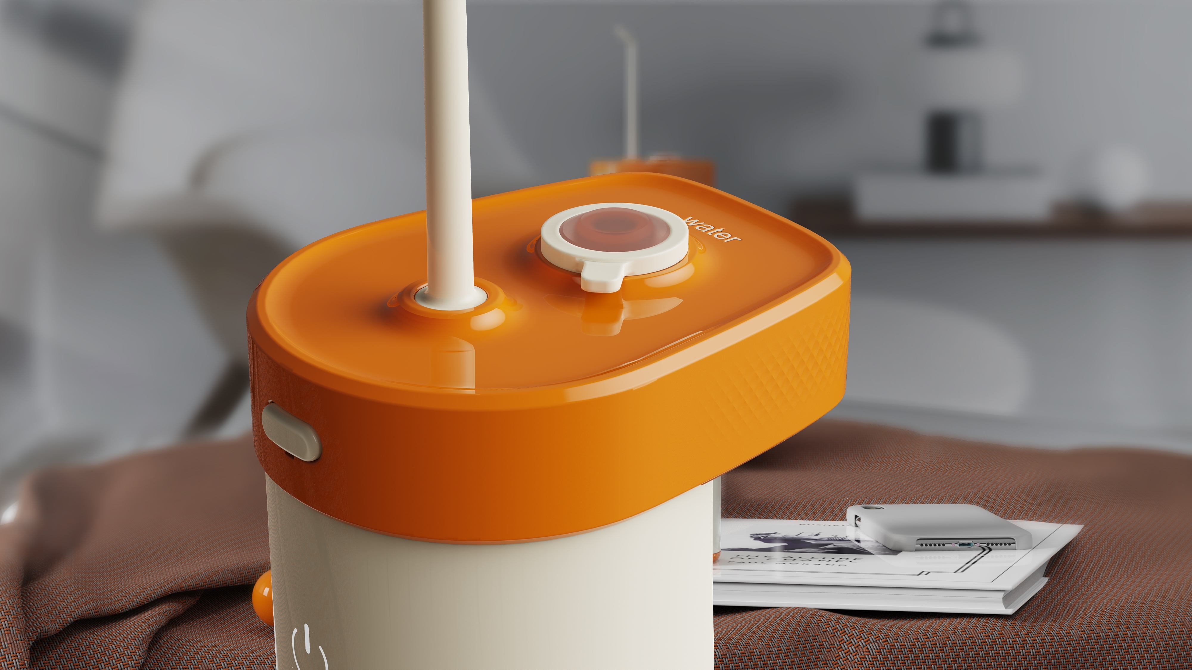 Dental punch design, technology plus orange, more intelligent，