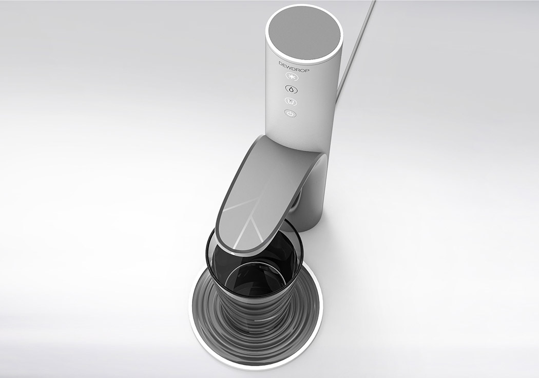 water tap，Minimalist style，Color contrast，black and white，