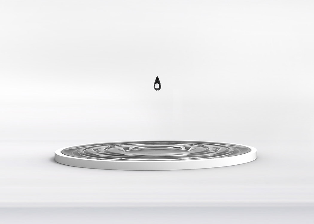 water tap，Minimalist style，Color contrast，black and white，