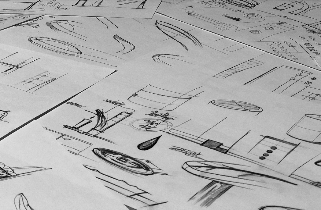 water tap，Minimalist style，Color contrast，black and white，