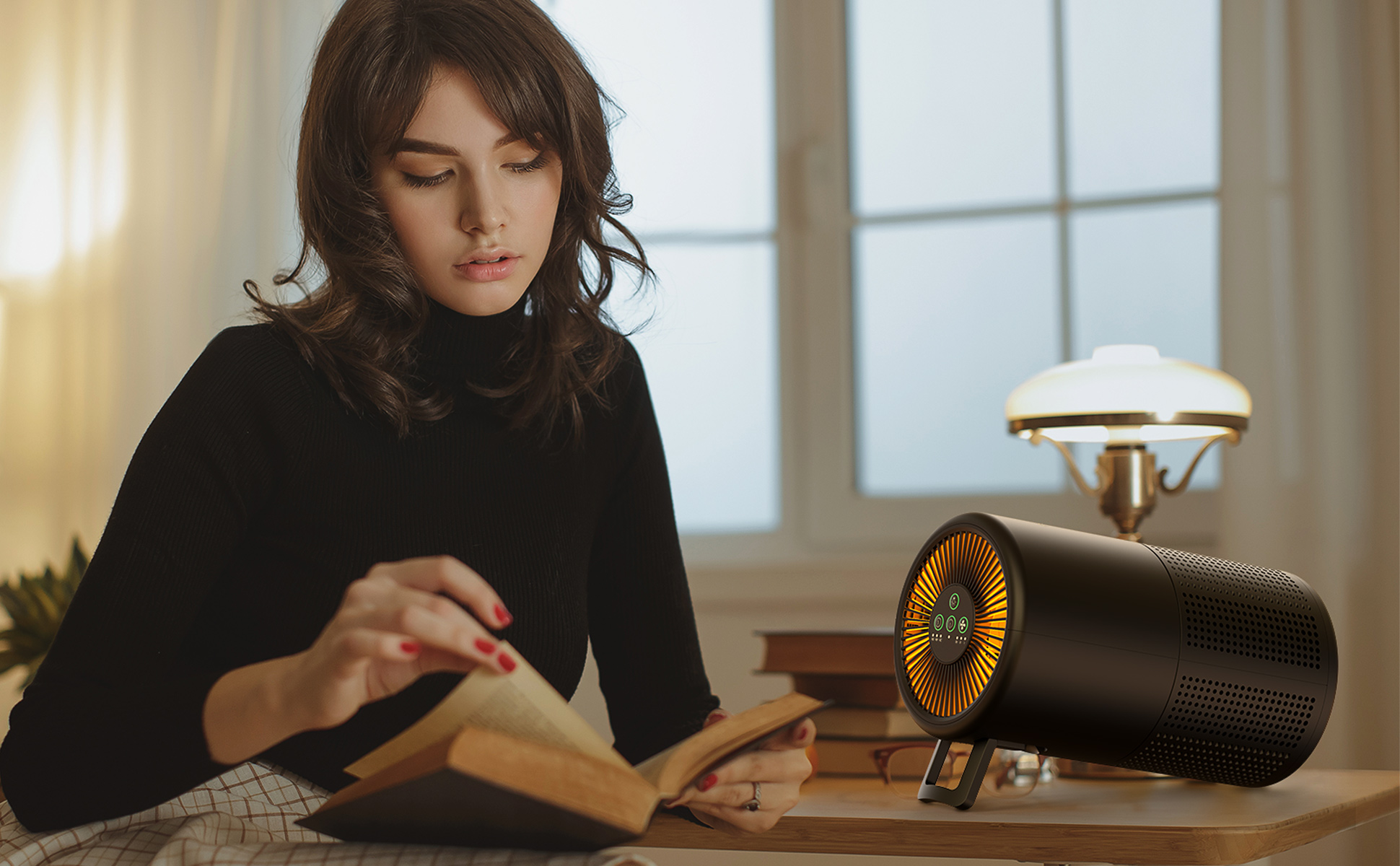 small home appliances，air cleaner，Portable，Handle，Fan，