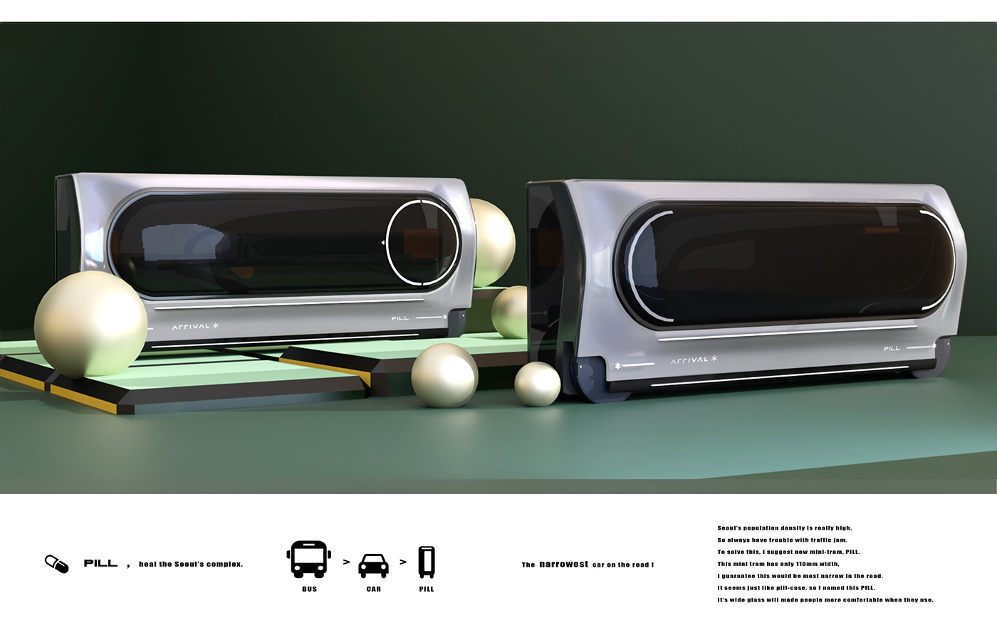 Hee Cho，Seoul mini tram，product design，Sustainability，conceptual design，Automobile design，Public transportation，