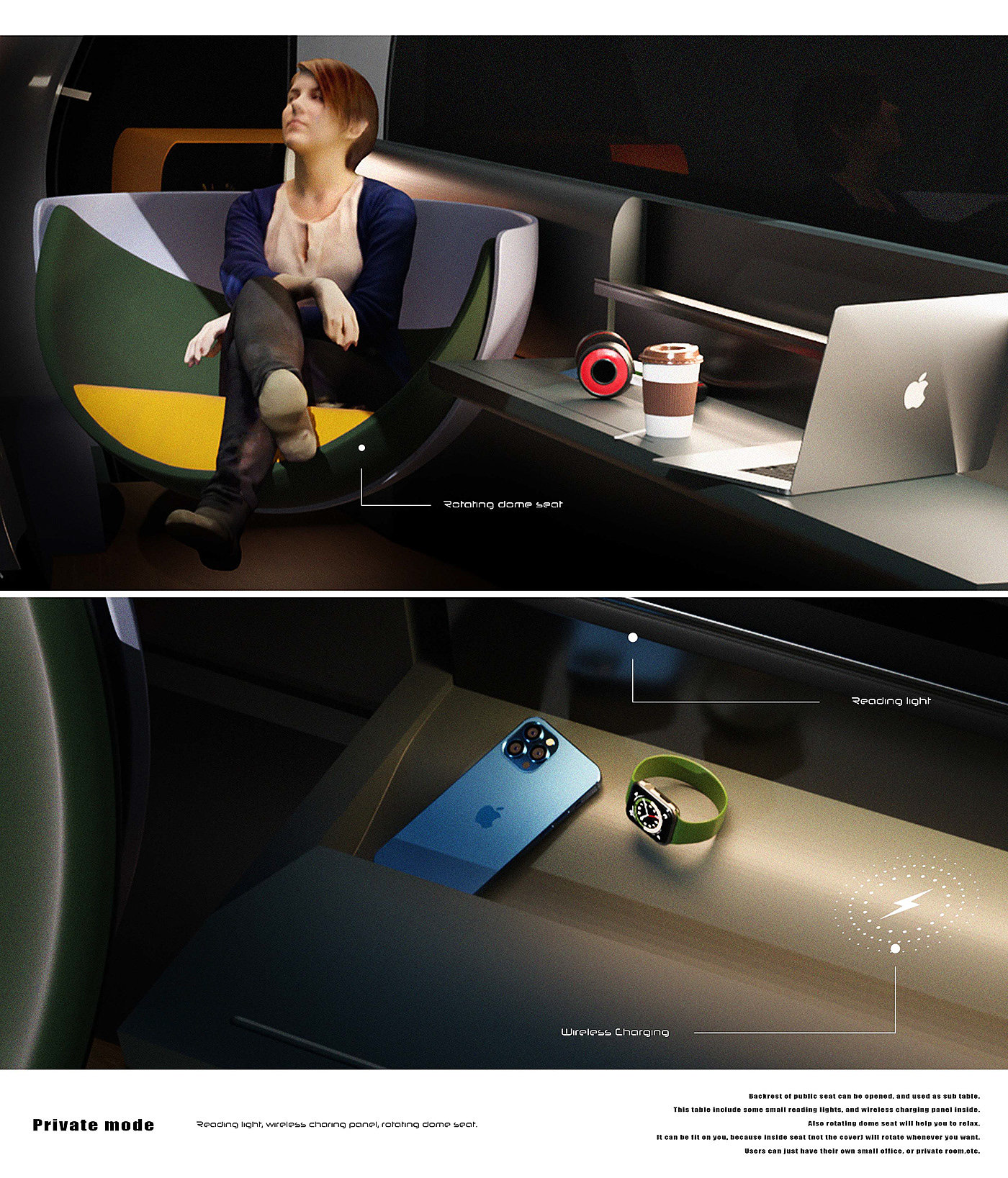 Hee Cho，首尔迷你电车，产品设计，可持续性，概念设计，汽车设计，公共交通，