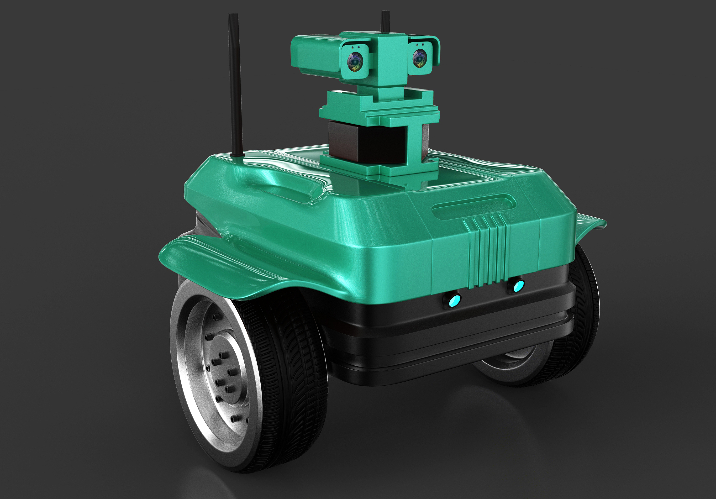 robot，Cruise machine，Modeling and rendering，black，