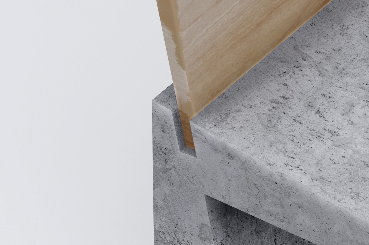 concrete，Brute，wood，outdoors，Tables and chairs，