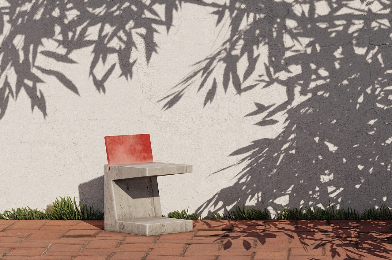 concrete，Brute，wood，outdoors，Tables and chairs，