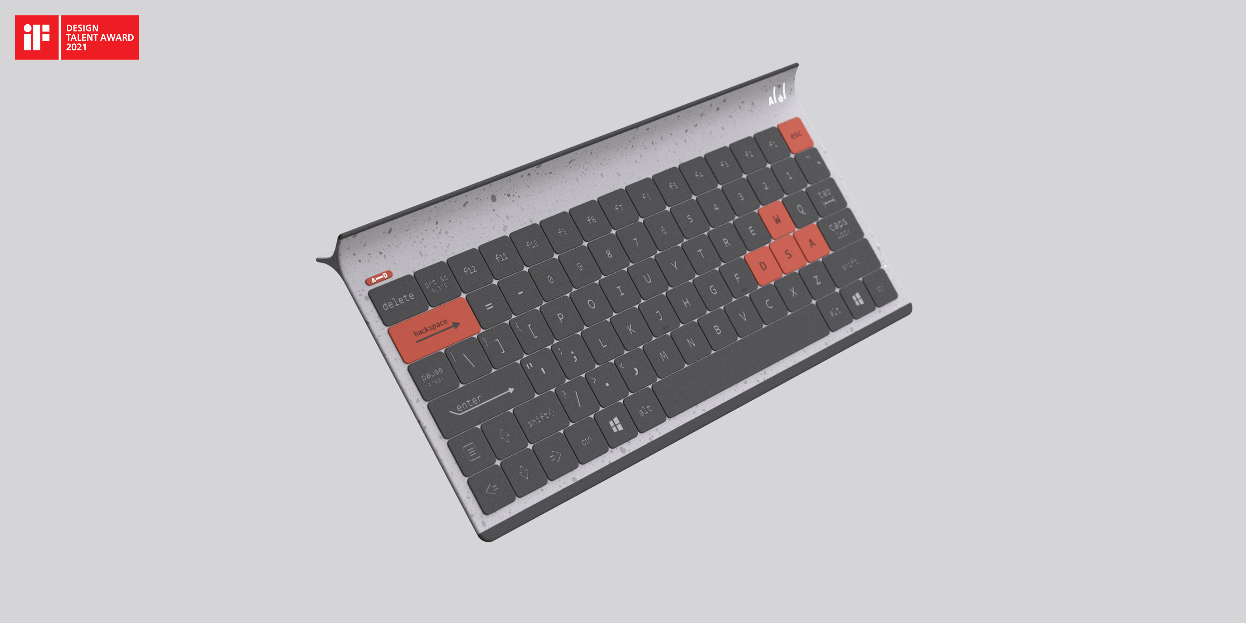 Lefty，keyboard，product design，industrial design，if，symmetric，id，rhino，