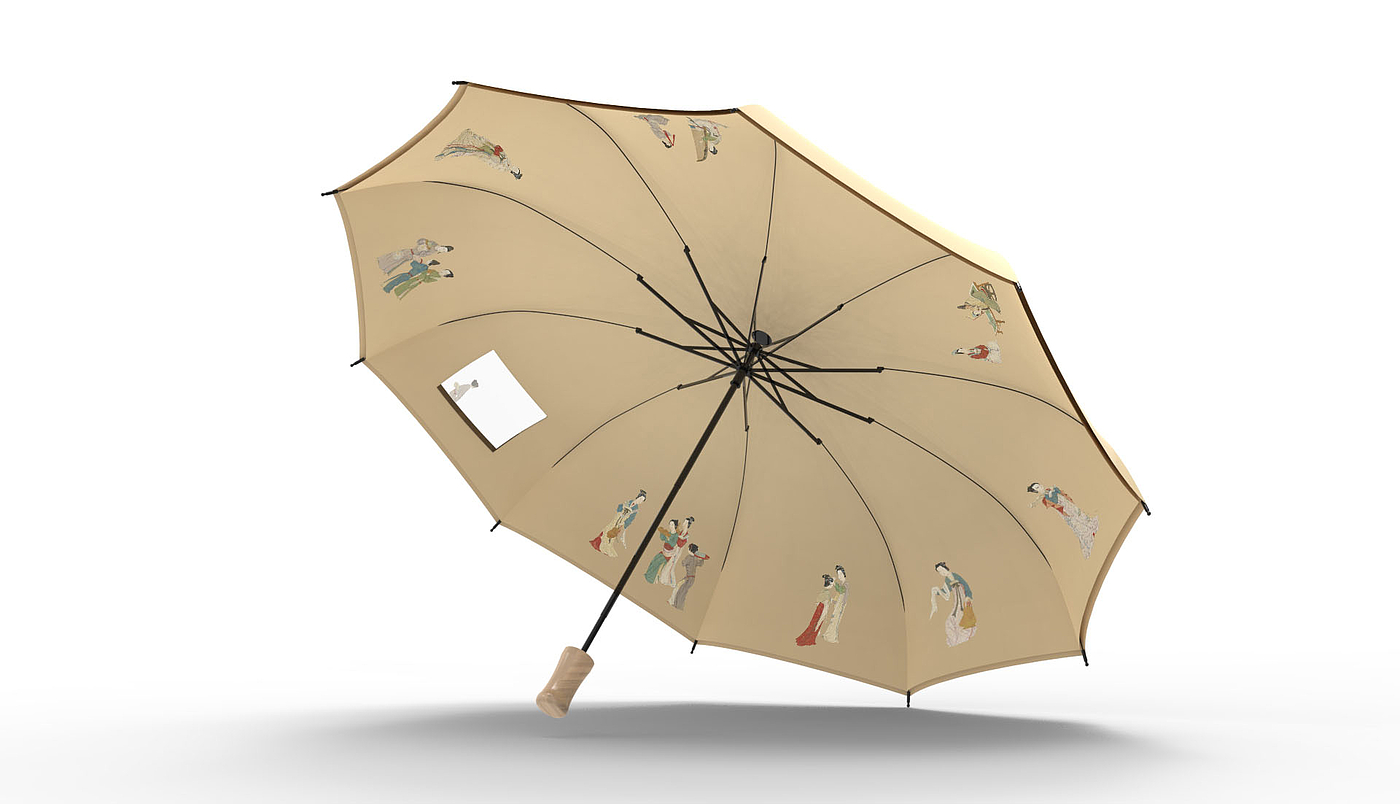Umbrella，Riverside Scene at Qingming Festival，Interesting，original，Wen Chuang Umbrella，National tide，New Chinese style，She designed，