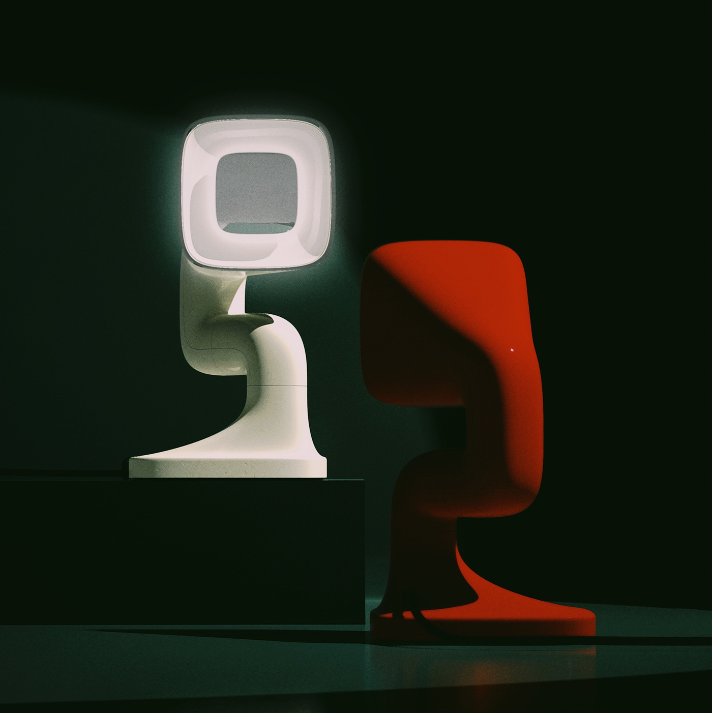 1980s，Desk lamp，an electric appliance，Retro，concept，Blind，