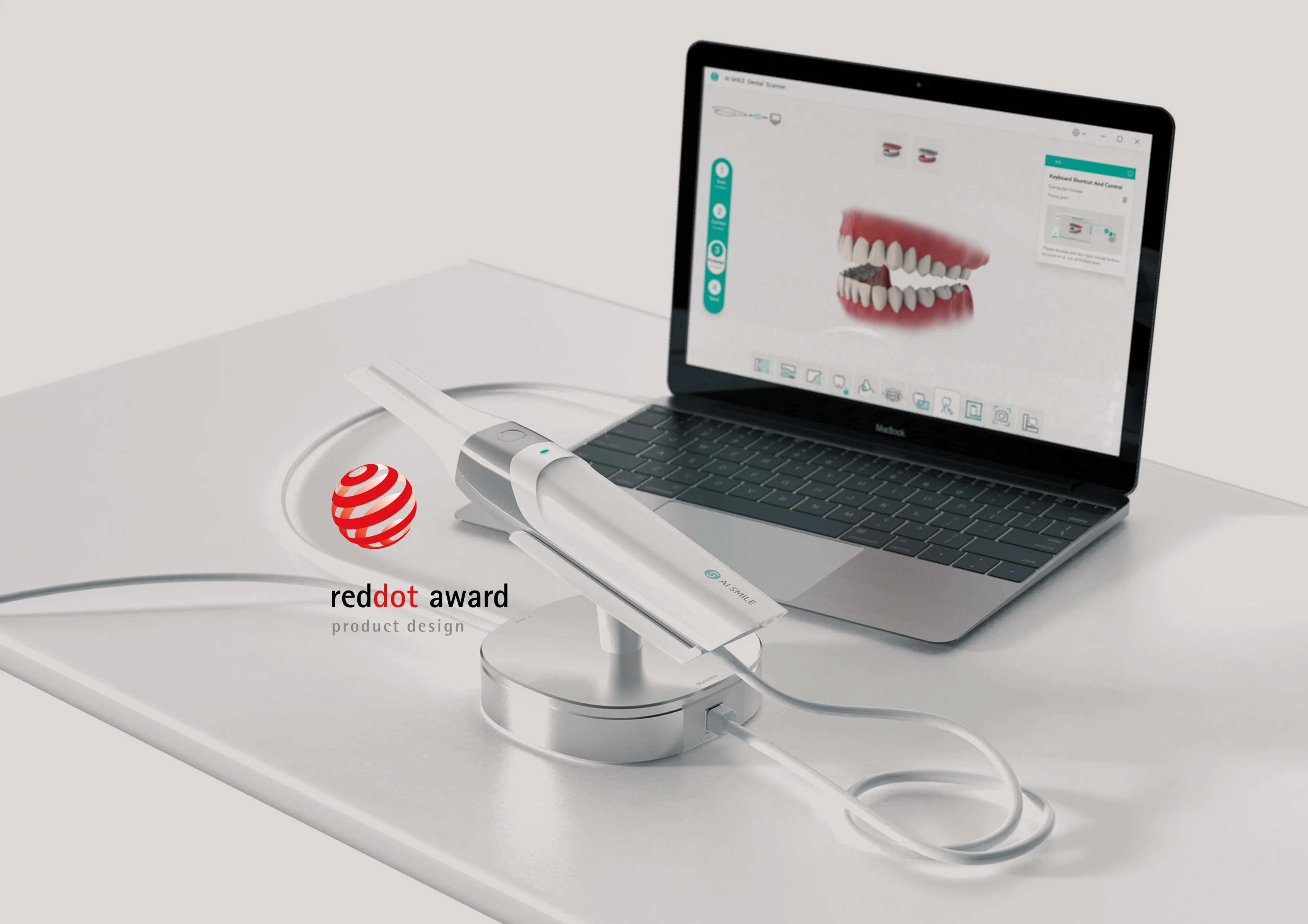 Intraoral scanner，Digital，medical apparatus and instruments，2022 Red Dot Product Design Award，