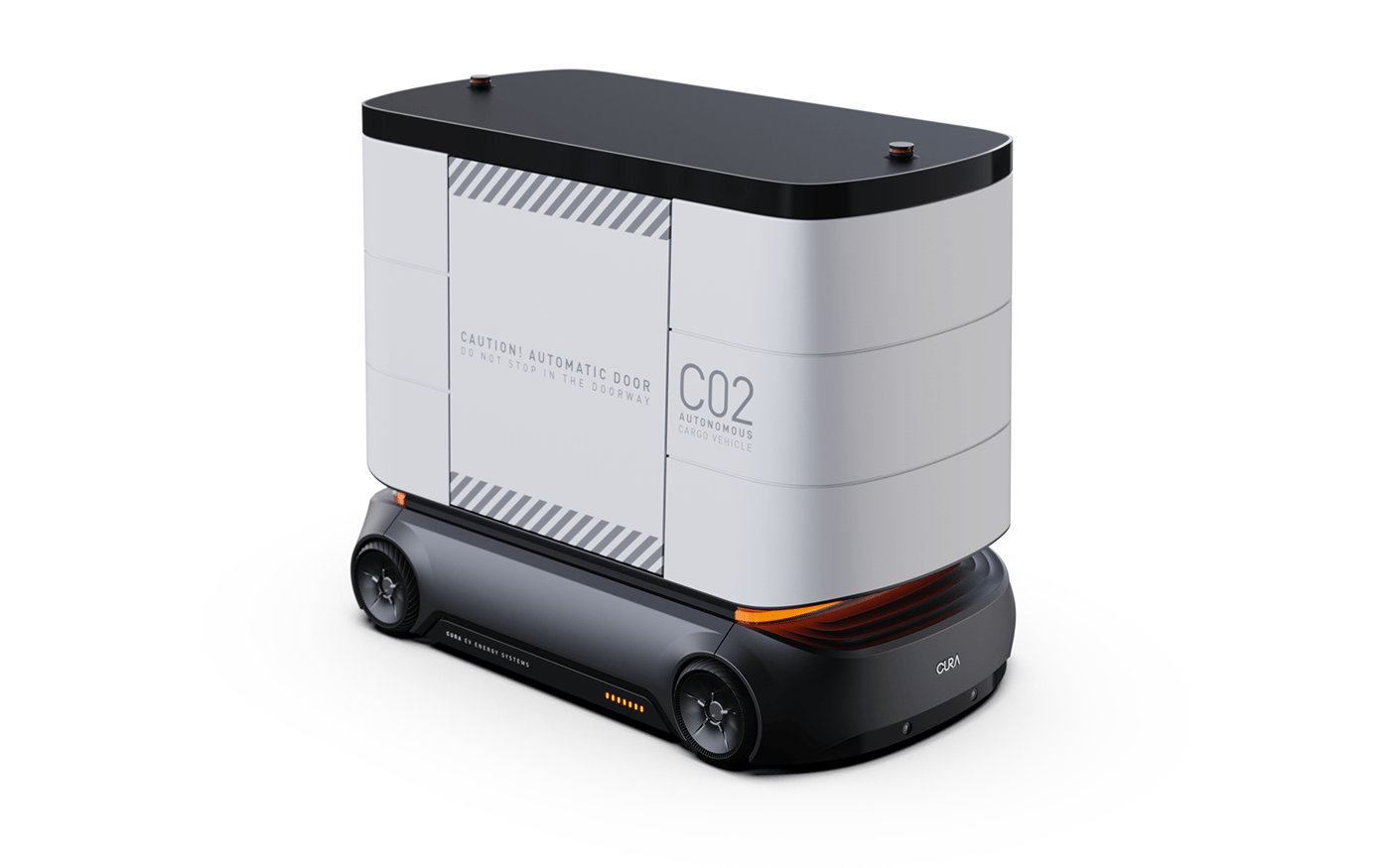 CURA DESIGN，Automatic airport freight car，MOVUS，product design，