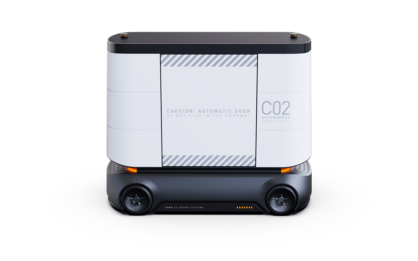 CURA DESIGN，Automatic airport freight car，MOVUS，product design，