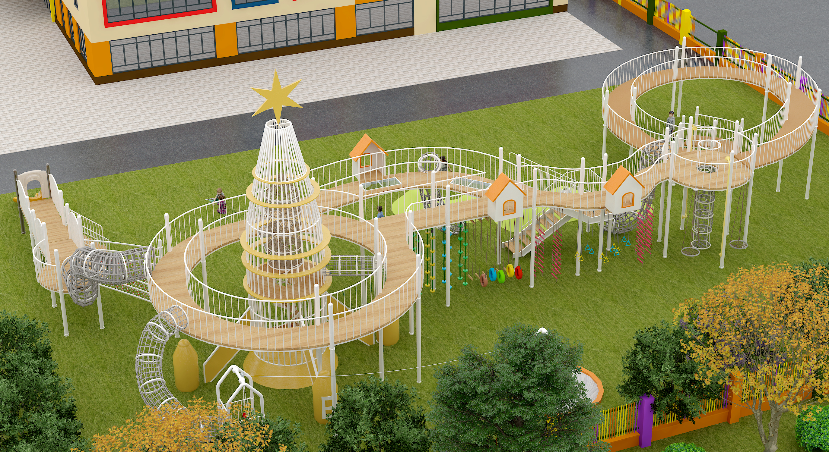 Children's play，Children's slide，Amusement facilities，Outdoor recreation，