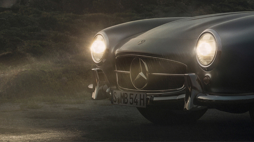 300SL，3d，cgi，Benz，Sports car，automobile，