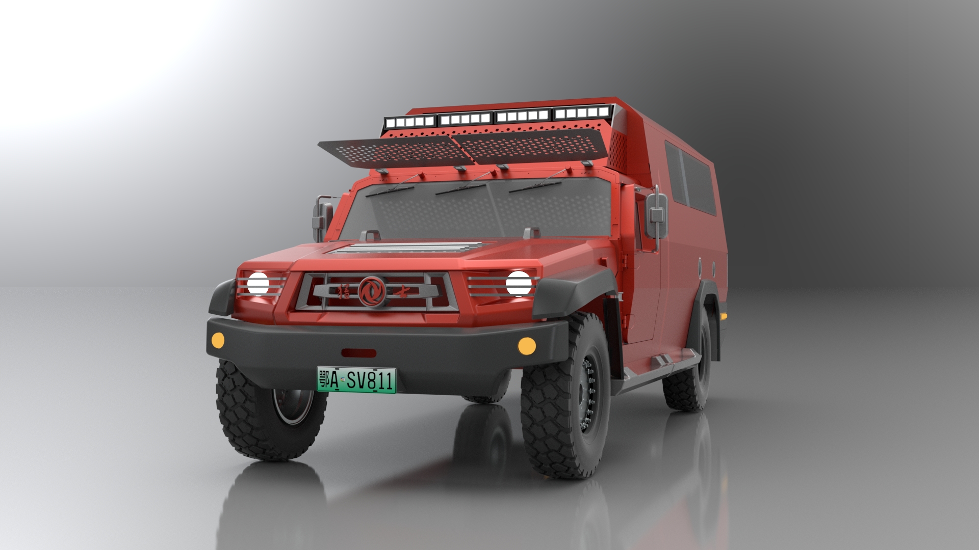 Modeling design，Automobile refitting，Dongfeng fierce，Emergency command，