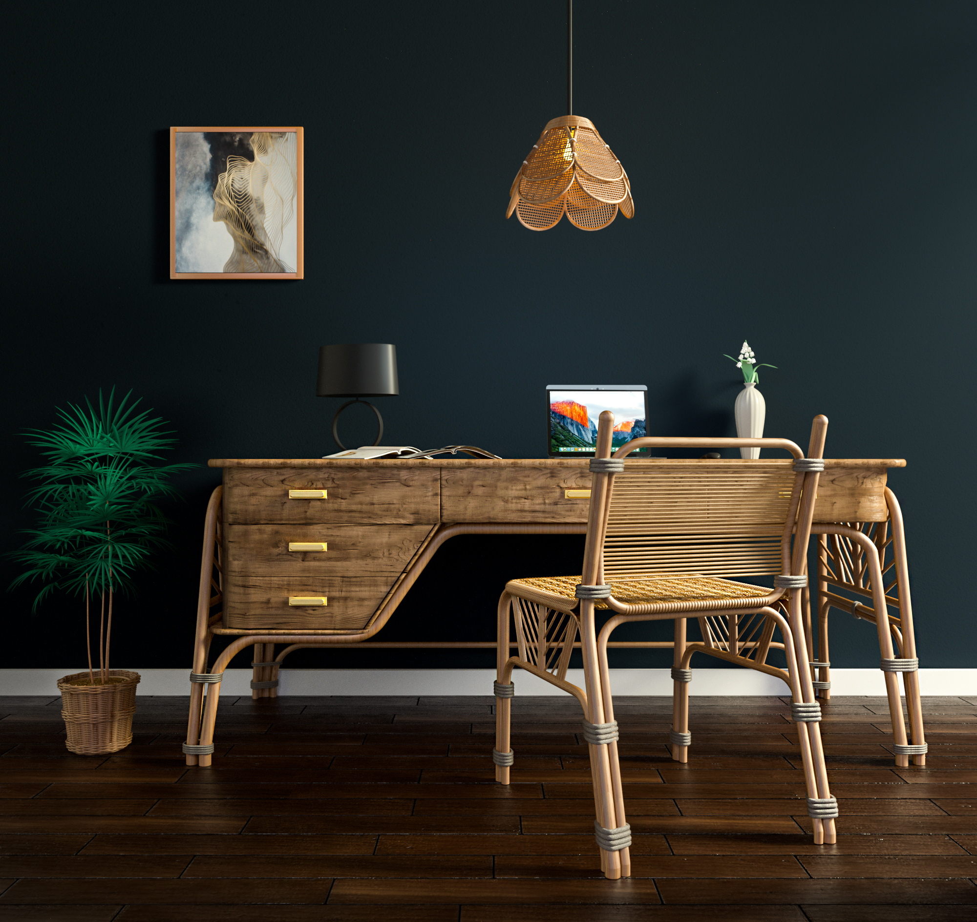 Tables and chairs，furniture，desk，The computer table，household，