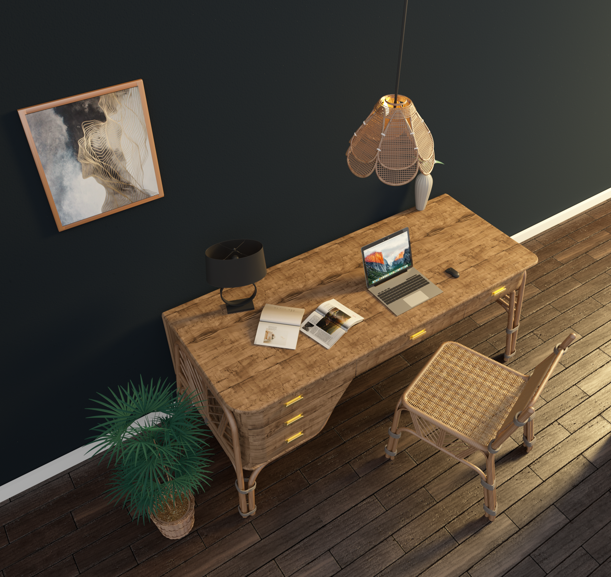 Tables and chairs，furniture，desk，The computer table，household，