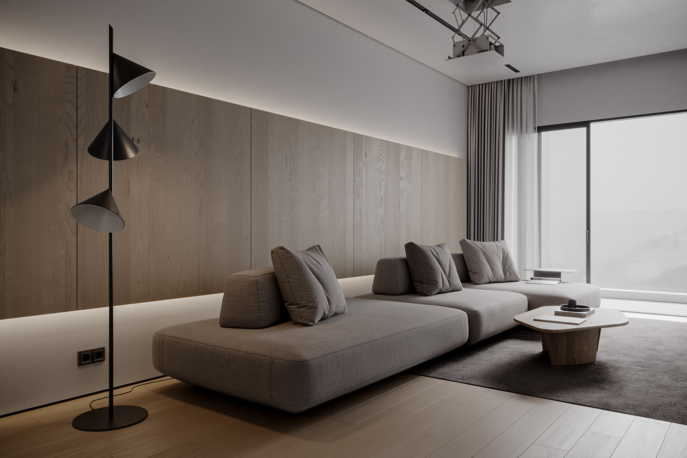 apartment，onochrome，cgi，Interior design，