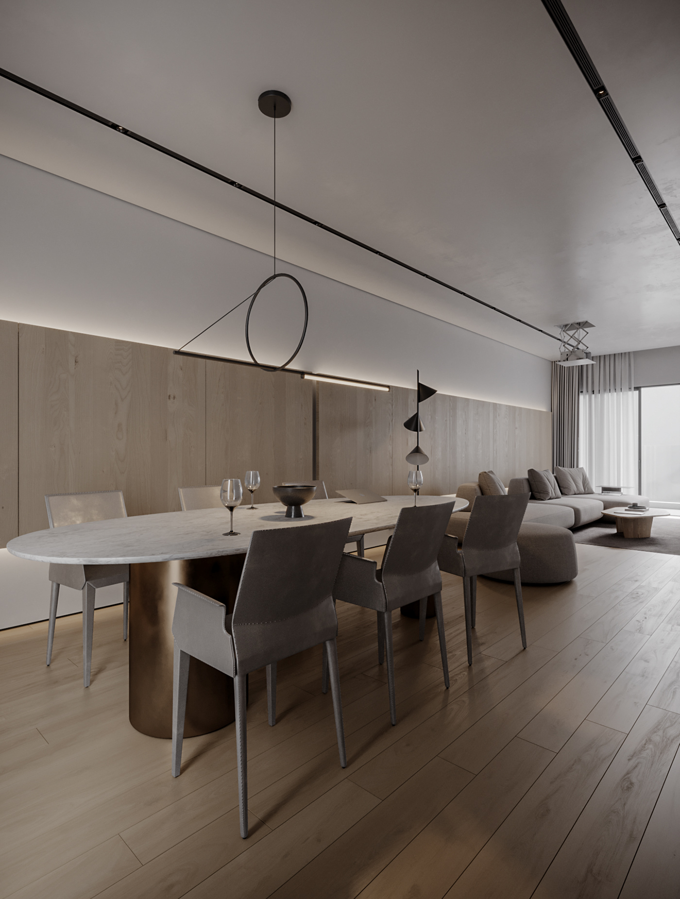 apartment，onochrome，cgi，Interior design，