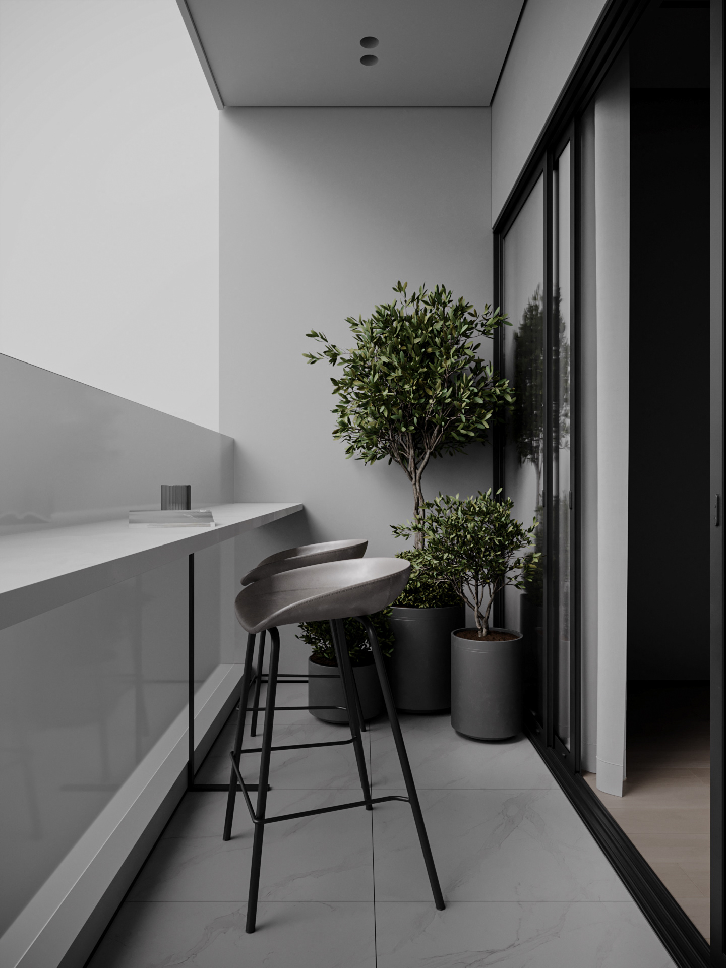 apartment，onochrome，cgi，Interior design，