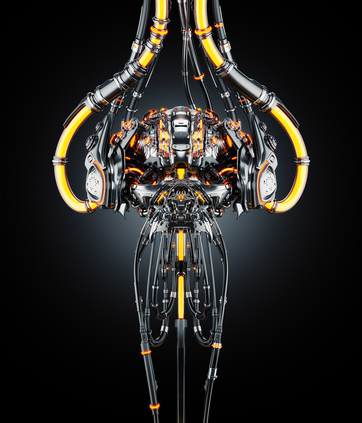 Futurist，THE BRAIN，Metal，robot，
