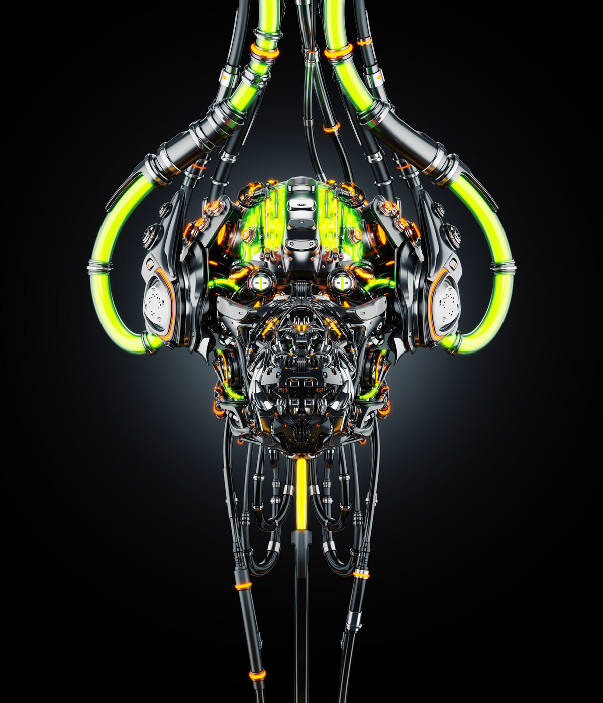 Futurist，THE BRAIN，Metal，robot，