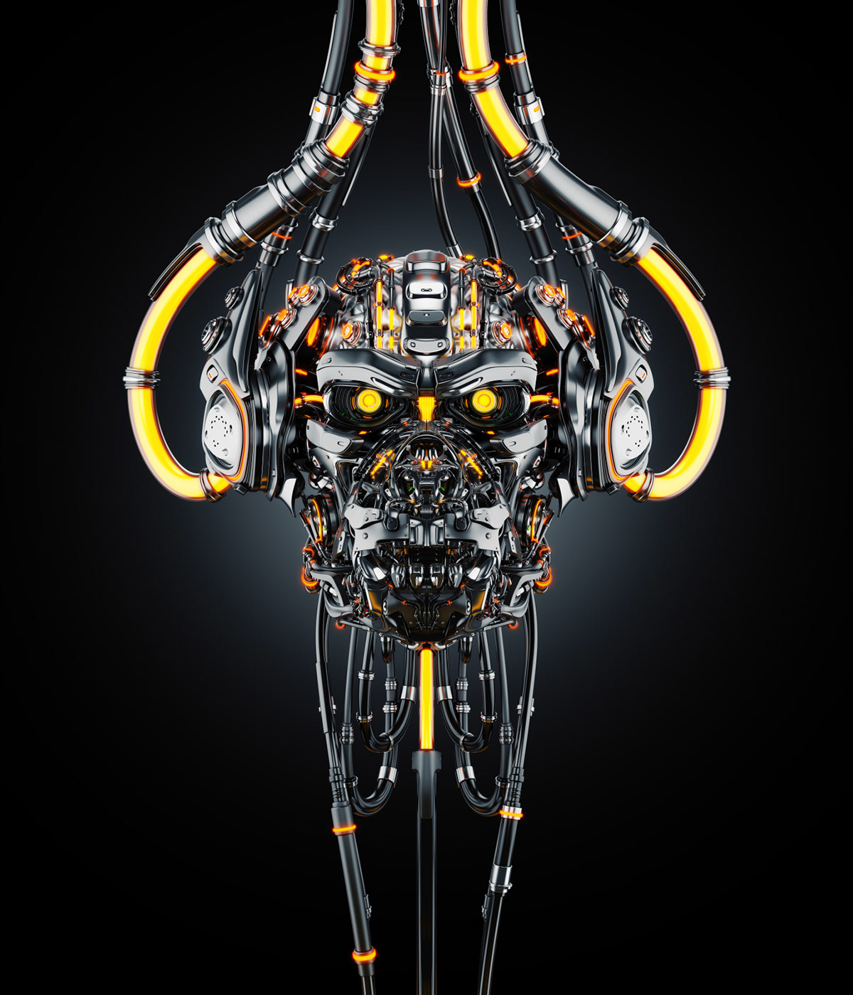 Futurist，THE BRAIN，Metal，robot，