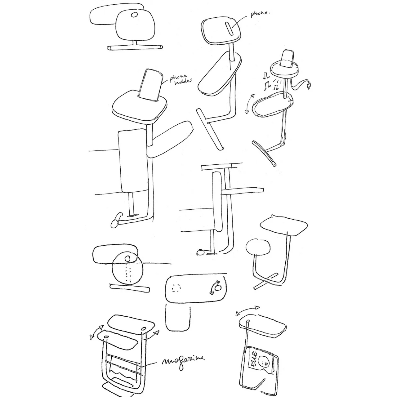 Side table，rotate，product design，Swivo，