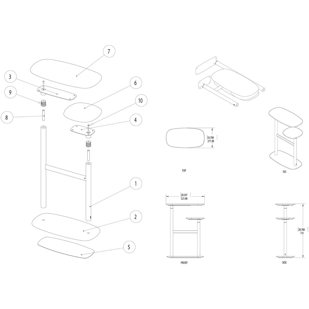 Side table，rotate，product design，Swivo，