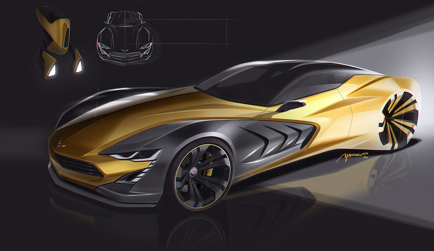 Hand drawn car，painting，industrial design，product design，