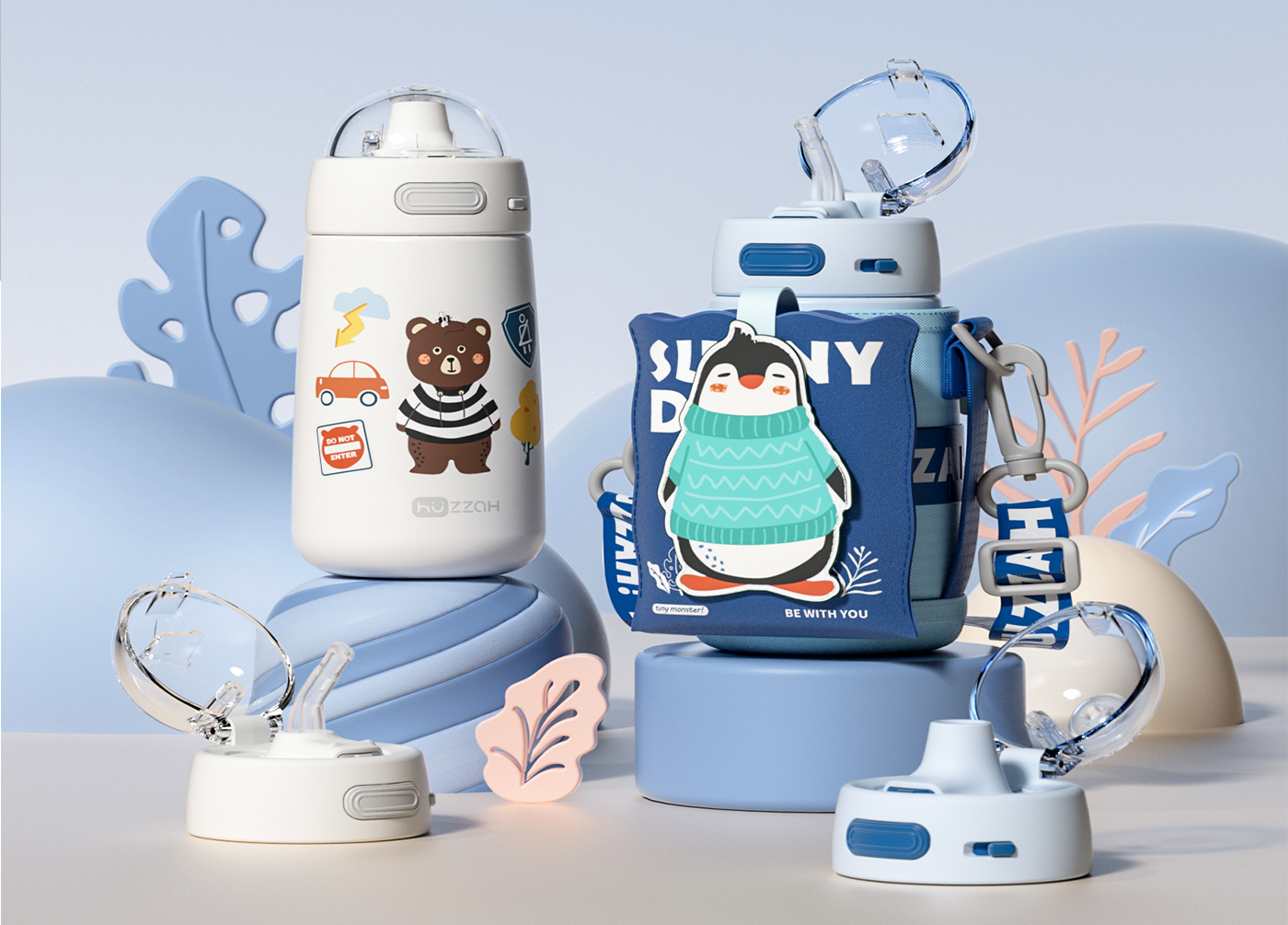 Water cup，children，Illustration，packing，