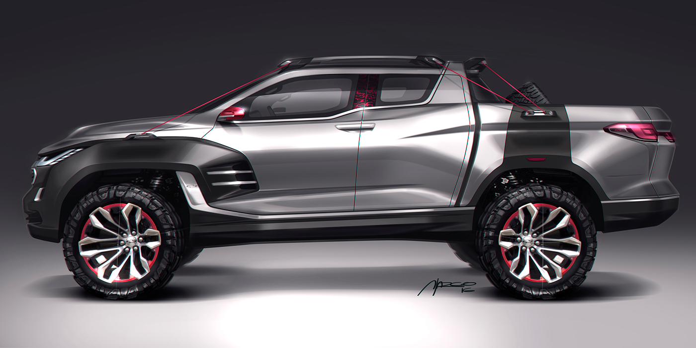 Hand drawn car，painting，industrial design，product design，