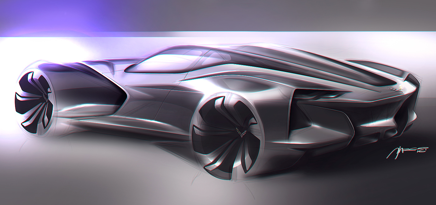 Hand drawn car，painting，industrial design，product design，