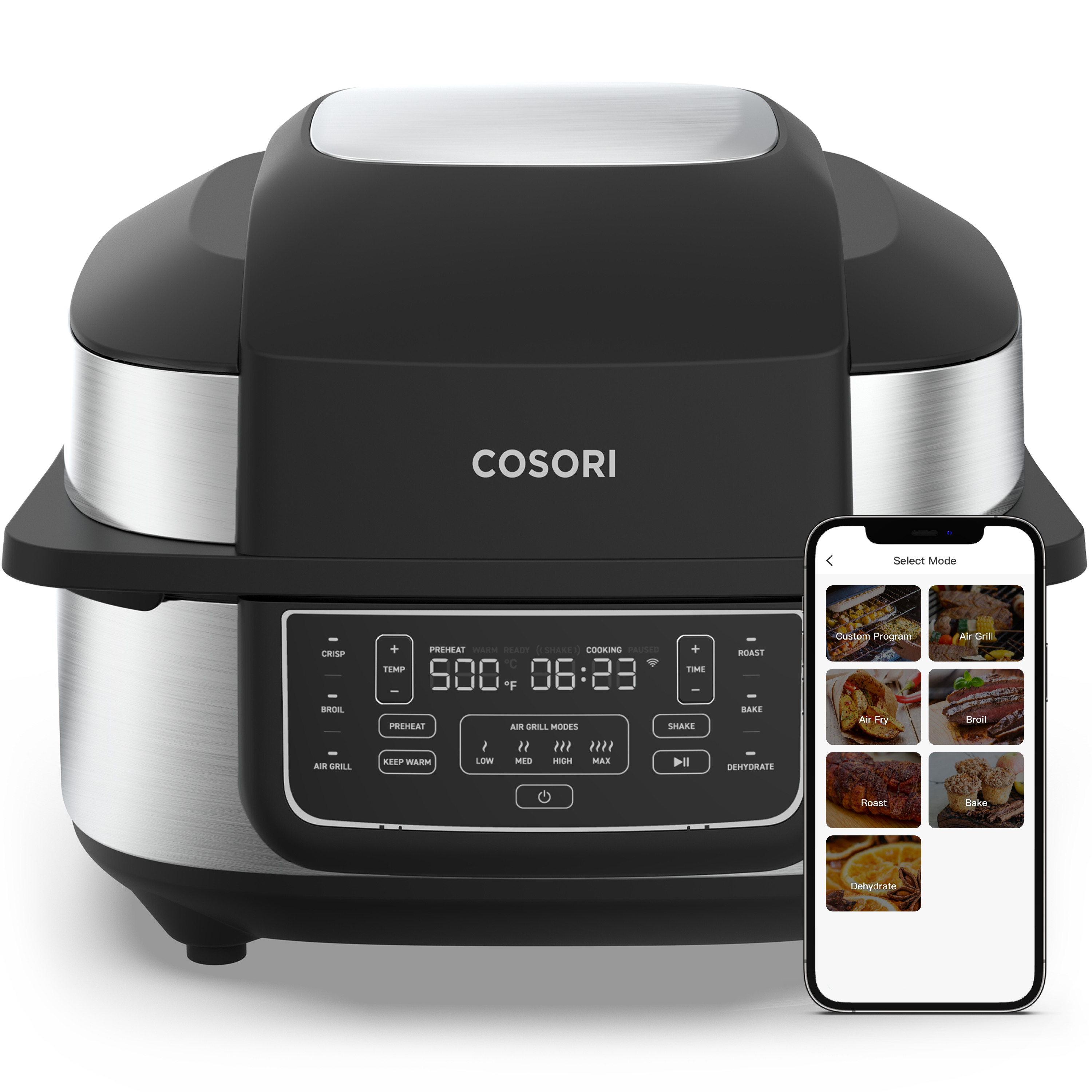 Indoor grill，multi-function，stainless steel，2022 Red Dot Product Design Award，