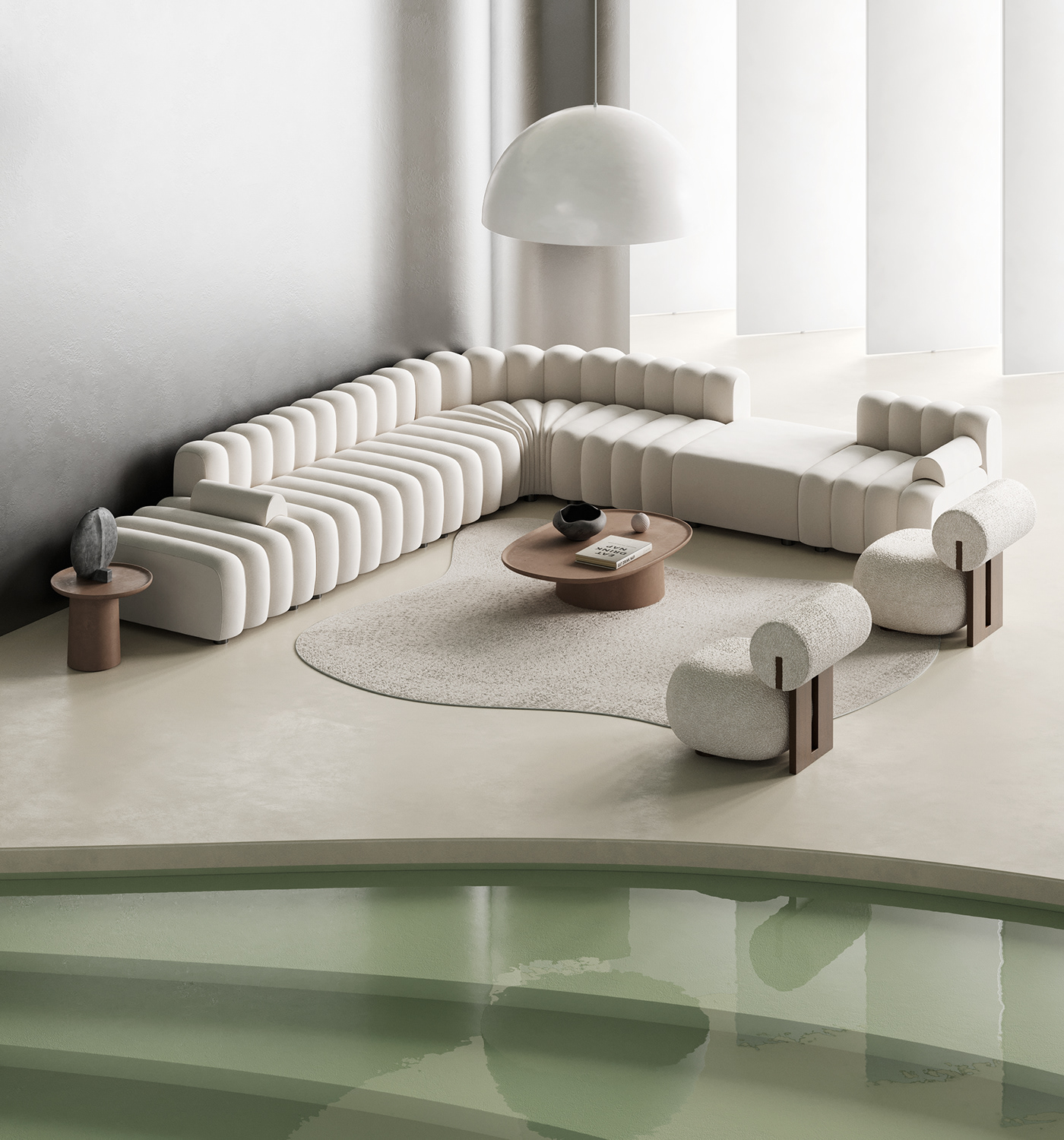 Minimalism，Concept interior，Render，