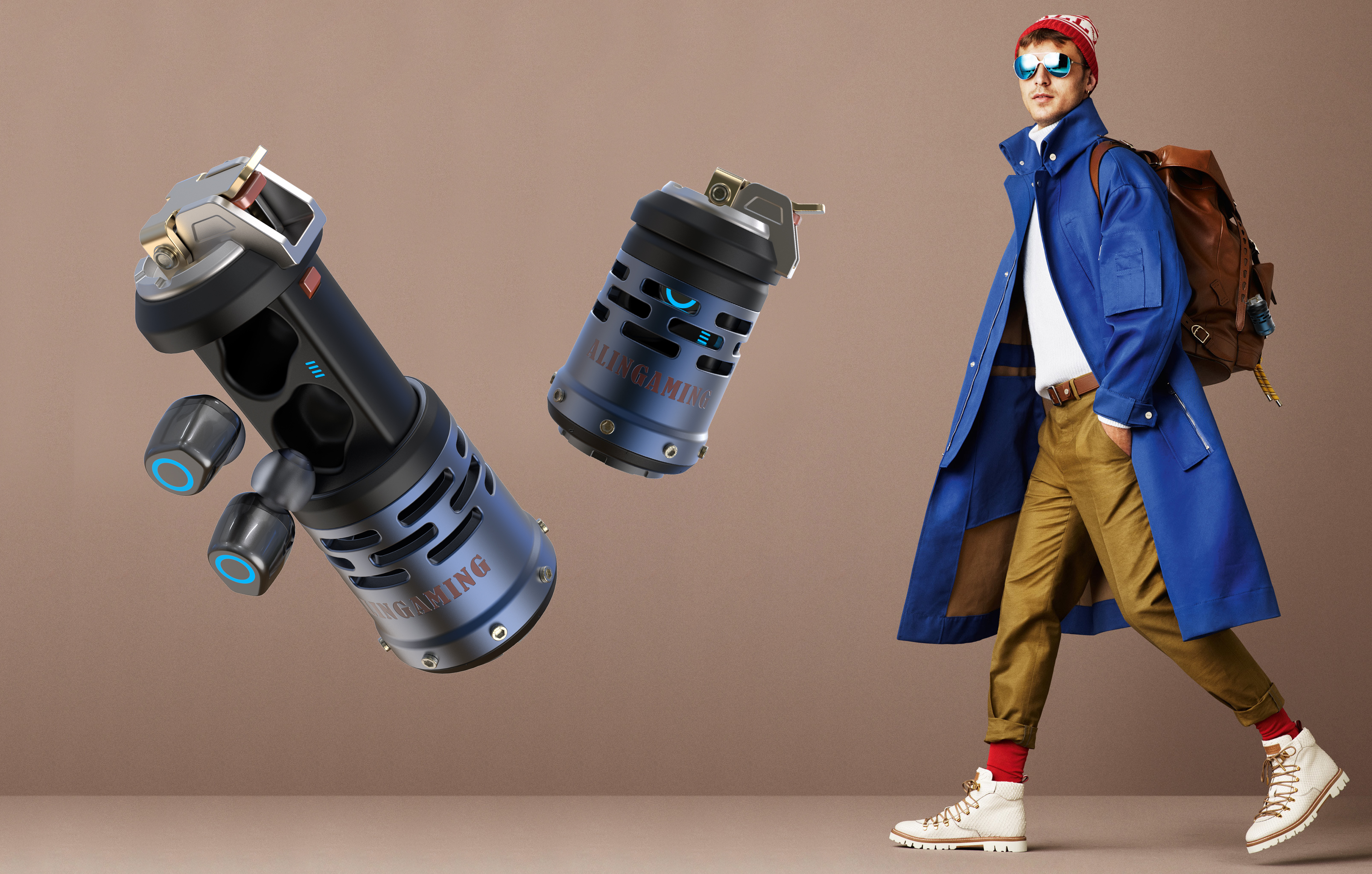 Bluetooth headset，Bluetooth，Mechanical air，Mecha wind，