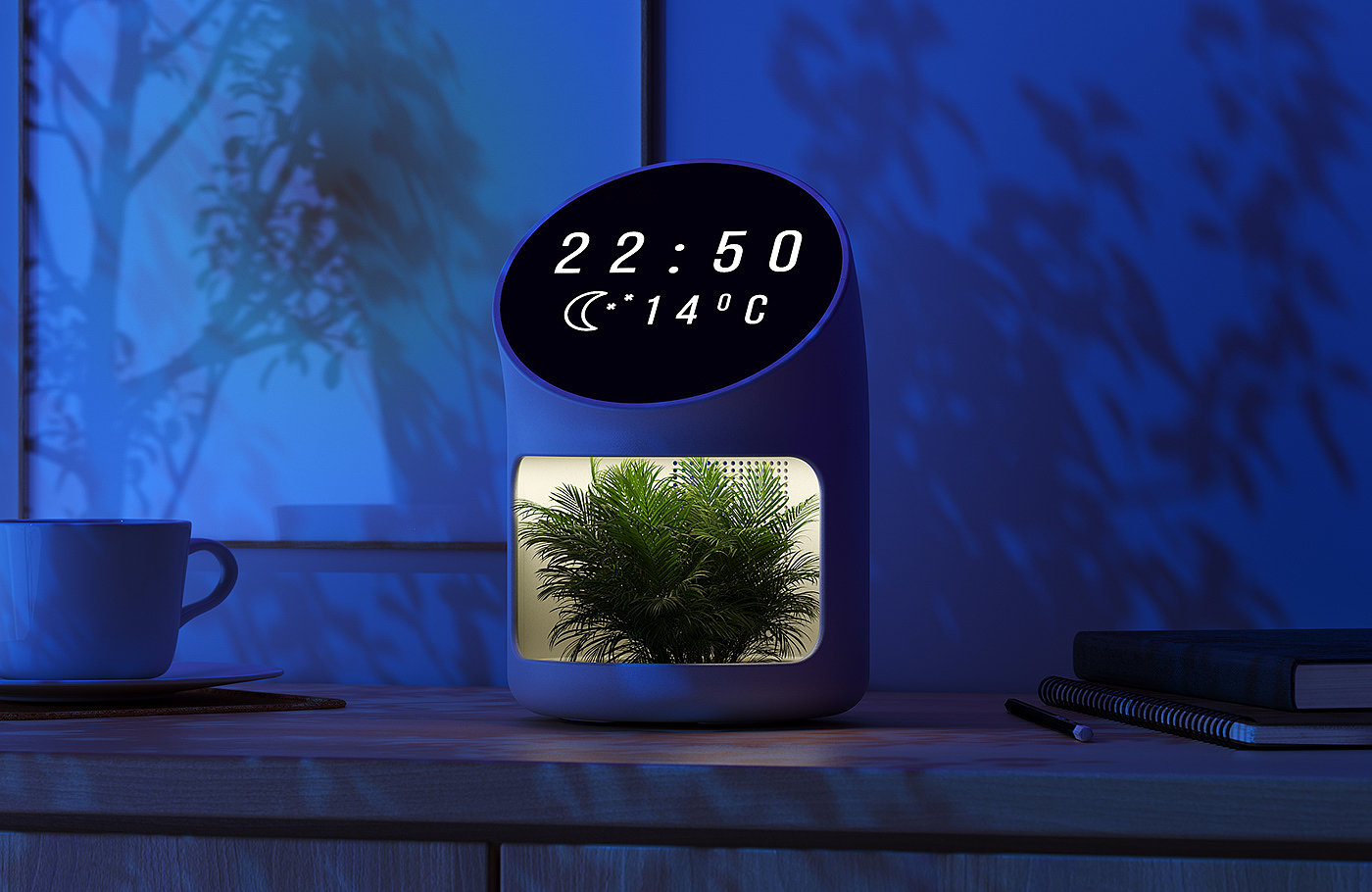 alarm clock，product design，Appearance design，Green plant，