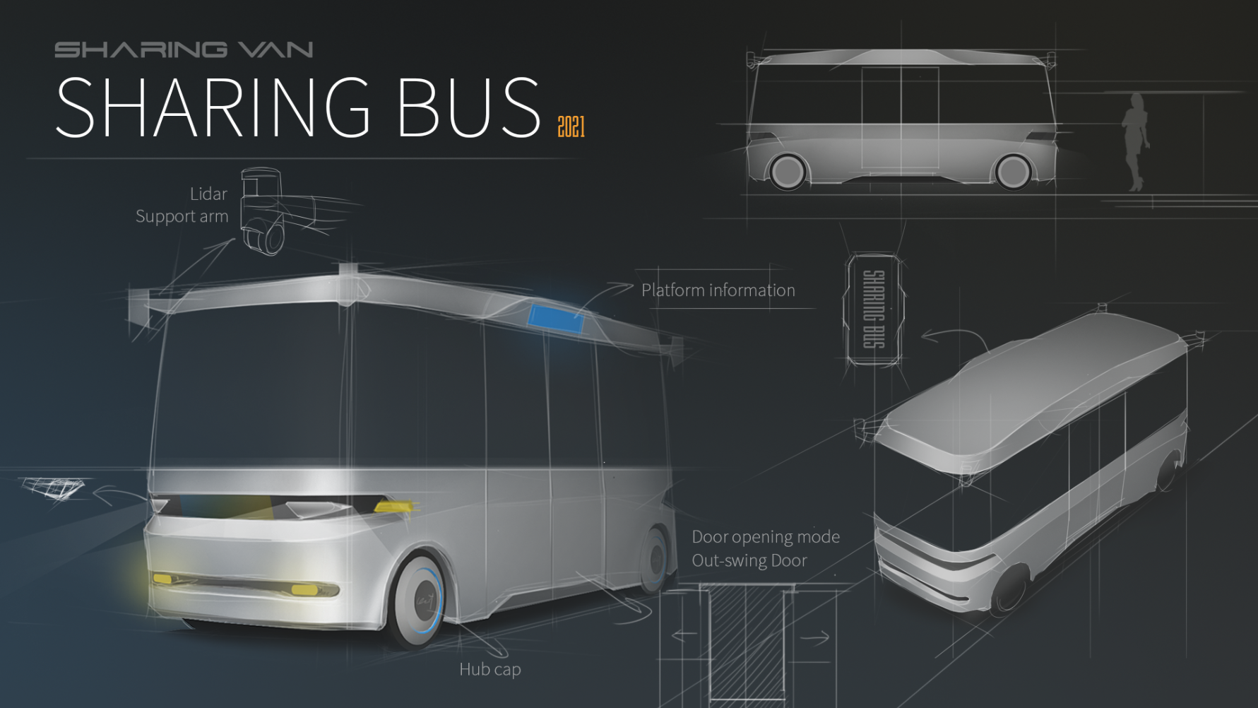 industrial design，Automobile modeling design，Driverless，Public travel，