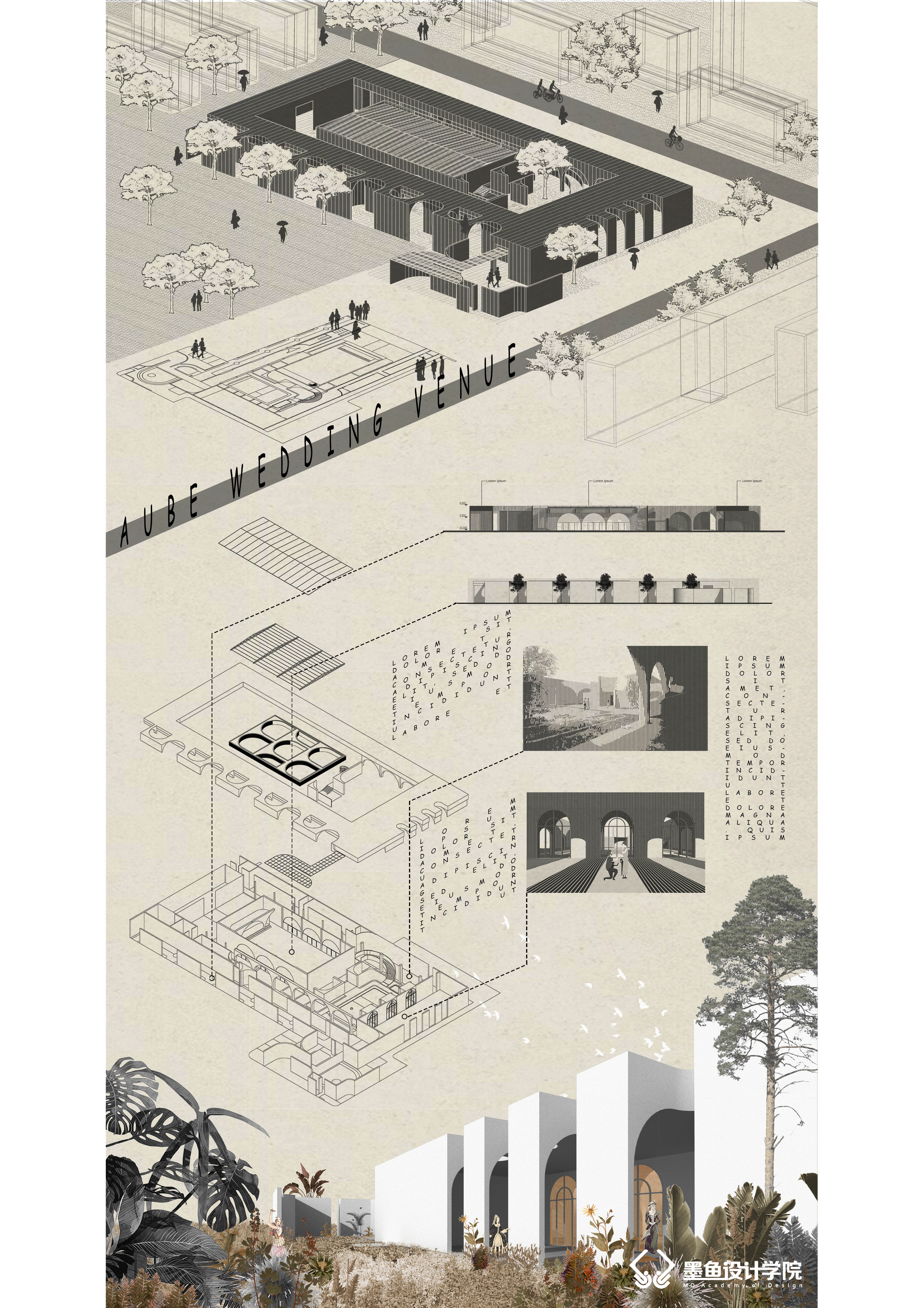 Cuttlefish Design Institute，Design，space design ，design sketch，Display board effect diagram，Display Board，Exhibition board design，Architectural landscape design，