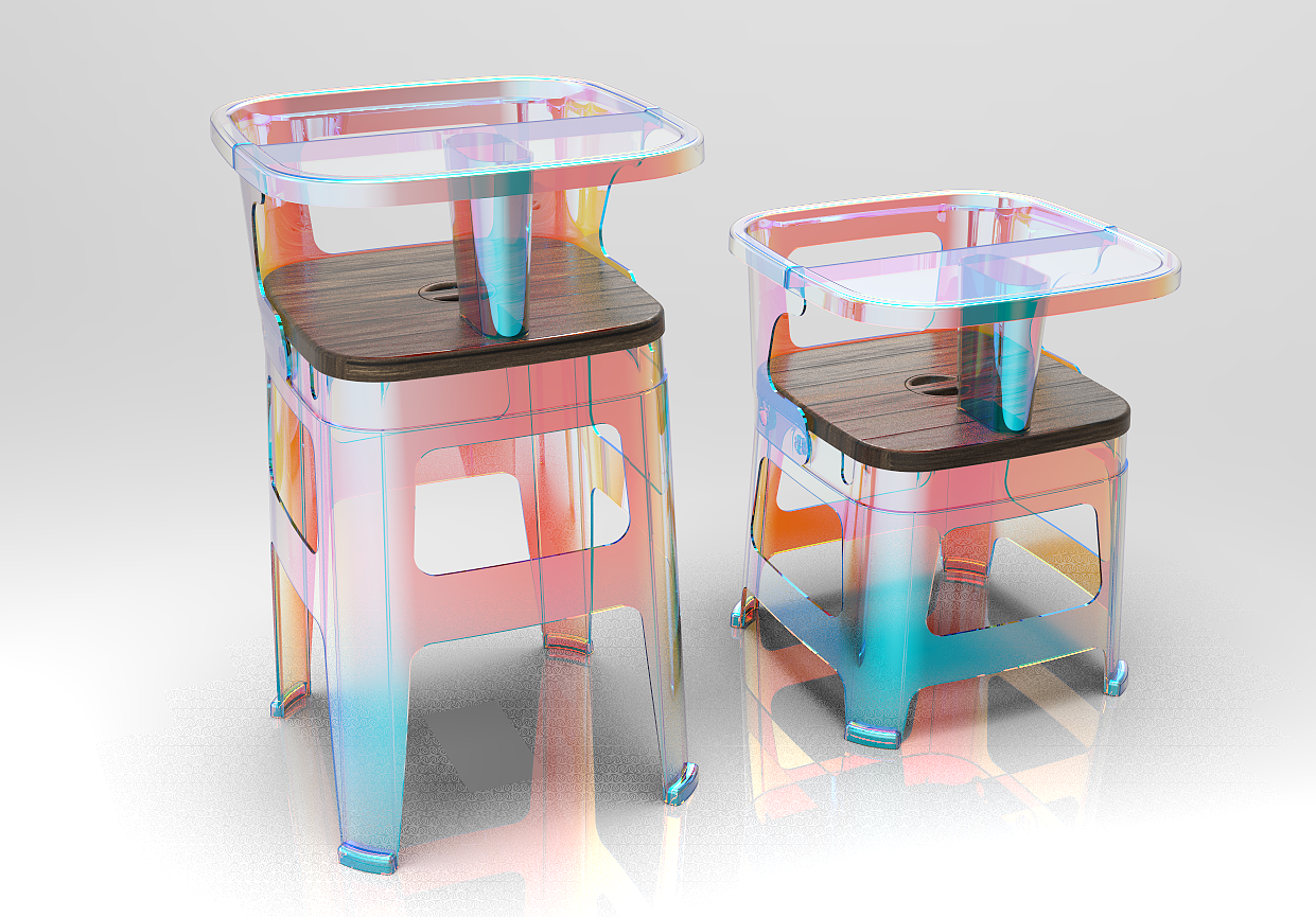 A changeable stool.，